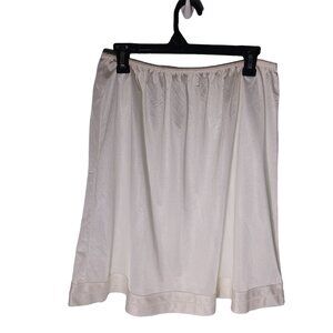 Vintage Fortune Nylon Half Slip Skirt Ivory Womens 3X Made In USA Feminine